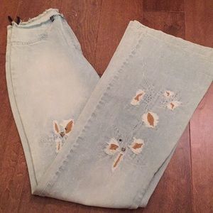 Vintage floral embroidered Tall Jeans